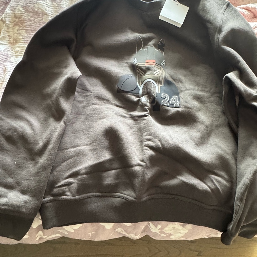 Hermes Brown Sweater with Graphic Design